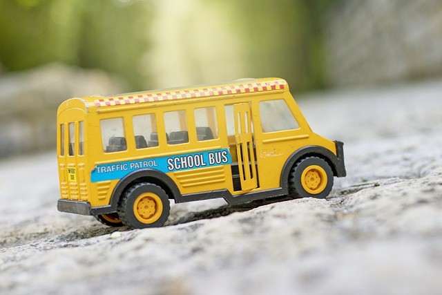 Model of a school bus
